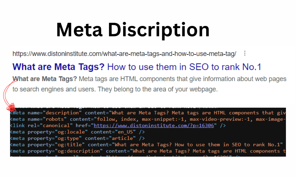 What is meta description? What are meta tags?