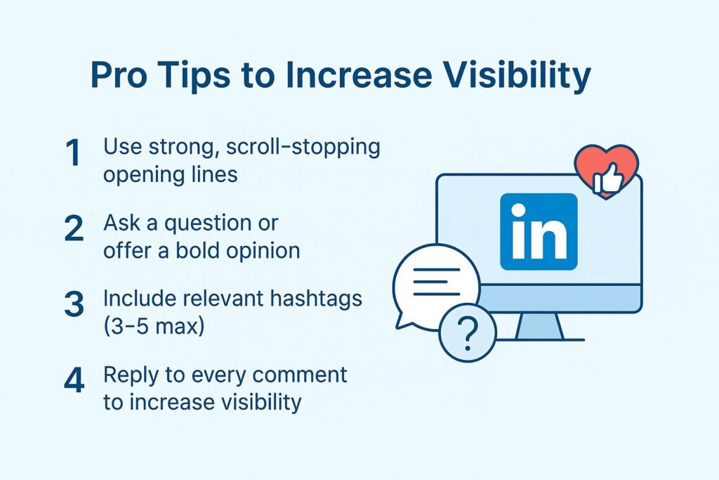 show to tips to increase visiblity of linkedIn profile